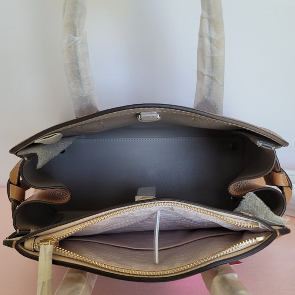 KATE SPADE Knott Pebbled Leather MEDIUM Satchel & Slim Bifold Wallet- Bungalow ⭐ - Picture 10 of 16